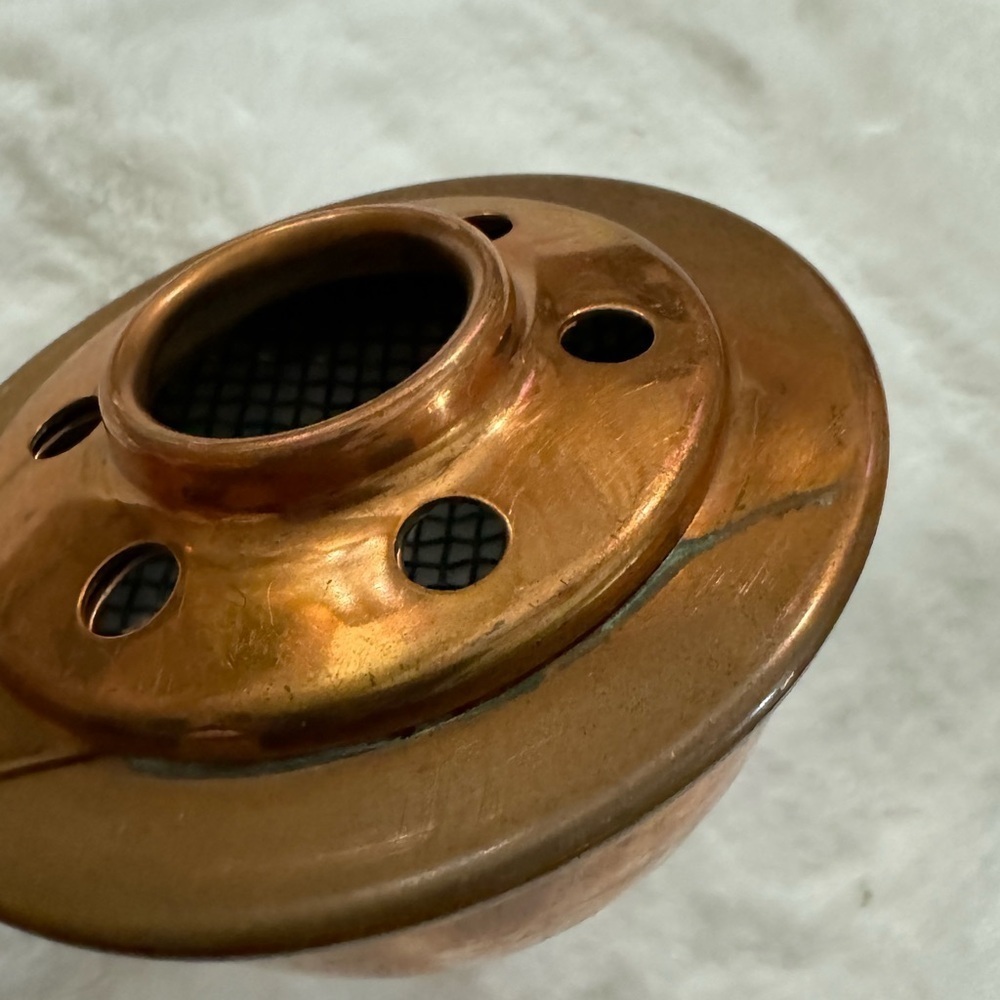 Perk Copper Swiss Made Fesk Alcohol Fondue Pot Burner Warmer 70’s MCM Vintage - Picture 7 of 11